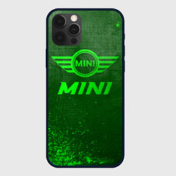 Чехол для iPhone 12 Pro Max Mini - green gradient, цвет: 3D-черный