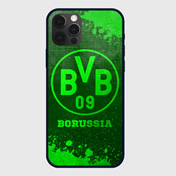 Чехол для iPhone 12 Pro Max Borussia - green gradient, цвет: 3D-черный