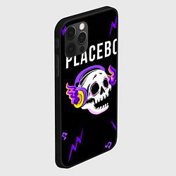 Чехол для iPhone 12 Pro Max Placebo неоновый череп, цвет: 3D-черный — фото 2