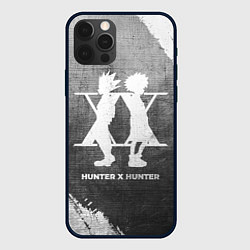 Чехол для iPhone 12 Pro Max Hunter x Hunter - grey gradient, цвет: 3D-черный