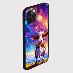 Чехол для iPhone 12 Pro Max Коровка и звездное небо, цвет: 3D-черный — фото 2
