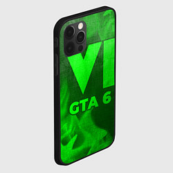 Чехол для iPhone 12 Pro Max GTA 6 - green gradient, цвет: 3D-черный — фото 2