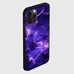 Чехол для iPhone 12 Pro Max Фиолетовая разбитая текстура, цвет: 3D-черный — фото 2