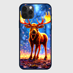 Чехол для iPhone 12 Pro Max Лосенок в лесу, цвет: 3D-черный