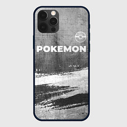 Чехол для iPhone 12 Pro Max Pokemon - grey gradient посередине, цвет: 3D-черный