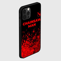 Чехол для iPhone 12 Pro Max Chainsaw Man - red gradient посередине, цвет: 3D-черный — фото 2