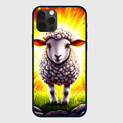 Чехол для iPhone 12 Pro Max Овечка в ярких лучах, цвет: 3D-черный