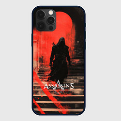 Чехол для iPhone 12 Pro Max Assassins Creed poster style, цвет: 3D-черный