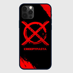 Чехол для iPhone 12 Pro Max CreepyPasta - red gradient, цвет: 3D-черный