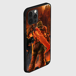 Чехол для iPhone 12 Pro Max Doom slayer and tower Doom, цвет: 3D-черный — фото 2