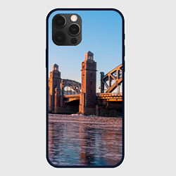 Чехол для iPhone 12 Pro Max Большеохтинский мост в Санкт-Петербурге, цвет: 3D-черный
