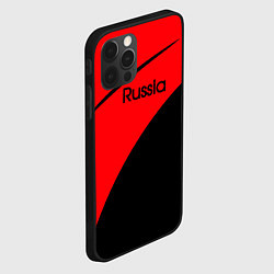 Чехол для iPhone 12 Pro Max Russia красно-чёрный, цвет: 3D-черный — фото 2
