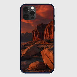 Чехол для iPhone 12 Pro Max Ночной каньон, цвет: 3D-черный