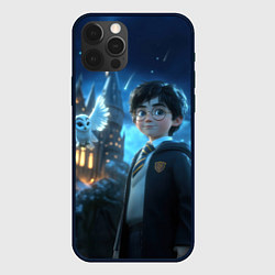 Чехол для iPhone 12 Pro Max Гарри Поттер и сова, цвет: 3D-черный