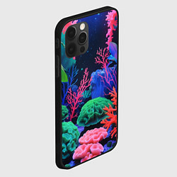 Чехол для iPhone 12 Pro Max Подводный мир с кораллами, цвет: 3D-черный — фото 2