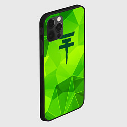 Чехол для iPhone 12 Pro Max Tokio Hotel green poly, цвет: 3D-черный — фото 2