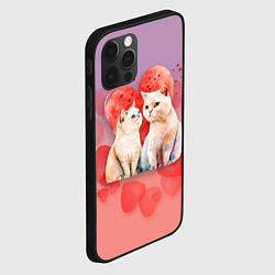 Чехол для iPhone 12 Pro Max Мурчащая любовь, цвет: 3D-черный — фото 2