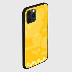 Чехол для iPhone 12 Pro Max Геометрические фигуры желтые, цвет: 3D-черный — фото 2