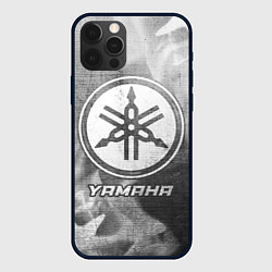 Чехол для iPhone 12 Pro Max Yamaha - grey gradient, цвет: 3D-черный