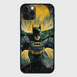 Чехол для iPhone 12 Pro Max Бэтмен с поднятыми кулаками, цвет: 3D-черный