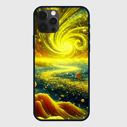 Чехол для iPhone 12 Pro Max Neon galaxy - ai art fantasy, цвет: 3D-черный