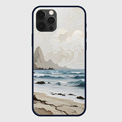 Чехол для iPhone 12 Pro Max Нежный морской пейзаж, цвет: 3D-черный