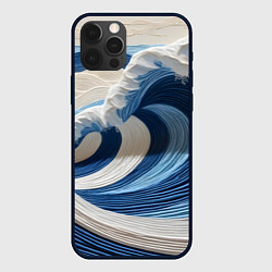 Чехол для iPhone 12 Pro Max Волна из нитей, цвет: 3D-черный
