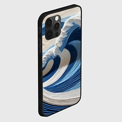 Чехол для iPhone 12 Pro Max Волна из нитей, цвет: 3D-черный — фото 2