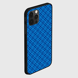 Чехол для iPhone 12 Pro Max Сине-голубой текстурированный, цвет: 3D-черный — фото 2