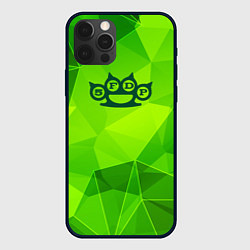 Чехол для iPhone 12 Pro Max Five Finger Death Punch green poly, цвет: 3D-черный
