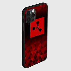 Чехол для iPhone 12 Pro Max Rust red poly, цвет: 3D-черный — фото 2