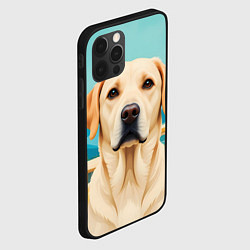 Чехол для iPhone 12 Pro Max Лето и лабрадор, цвет: 3D-черный — фото 2