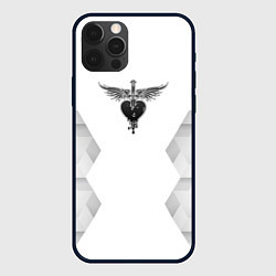 Чехол для iPhone 12 Pro Max Bon Jovi white poly, цвет: 3D-черный
