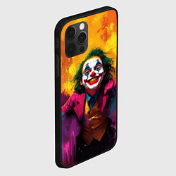 Чехол для iPhone 12 Pro Max Радостный Джокер в краске, цвет: 3D-черный — фото 2
