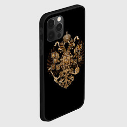 Чехол для iPhone 12 Pro Max Государственный герб Российской империи, цвет: 3D-черный — фото 2