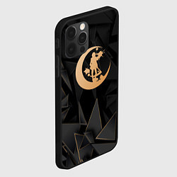 Чехол для iPhone 12 Pro Max Angels of Death golden poly, цвет: 3D-черный — фото 2