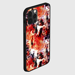 Чехол для iPhone 12 Pro Max Огненные перья, цвет: 3D-черный — фото 2