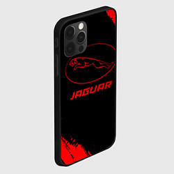 Чехол для iPhone 12 Pro Max Jaguar - red gradient, цвет: 3D-черный — фото 2