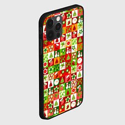 Чехол для iPhone 12 Pro Max Новогодние снеговики и снежные бабы, цвет: 3D-черный — фото 2