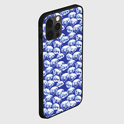 Чехол для iPhone 12 Pro Max Голубые бриллианты, цвет: 3D-черный — фото 2