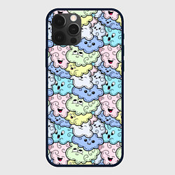 Чехол для iPhone 12 Pro Max Милые облачка мультяшные, цвет: 3D-черный