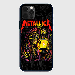 Чехол для iPhone 12 Pro Max Metallica - skeleton with a lantern, цвет: 3D-черный