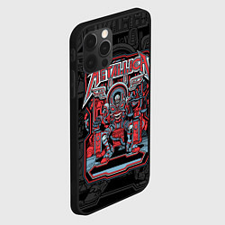 Чехол для iPhone 12 Pro Max Metallica - skeleton robot, цвет: 3D-черный — фото 2