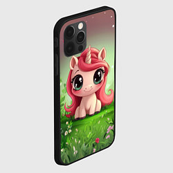 Чехол для iPhone 12 Pro Max Единорожка в зеленом лесу, цвет: 3D-черный — фото 2
