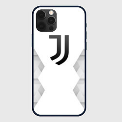 Чехол для iPhone 12 Pro Max Juventus white poly, цвет: 3D-черный