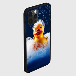 Чехол для iPhone 12 Pro Max Резиновая уточка в мыльной пене, цвет: 3D-черный — фото 2