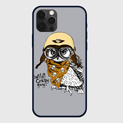 Чехол для iPhone 12 Pro Max Owl - wild crazy guy, цвет: 3D-черный