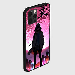 Чехол для iPhone 12 Pro Max Аниме и розовая луна, цвет: 3D-черный — фото 2