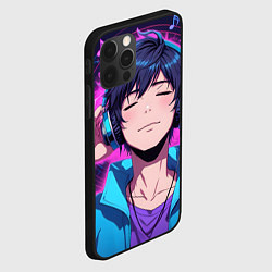 Чехол для iPhone 12 Pro Max Любитель музыки, цвет: 3D-черный — фото 2