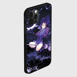 Чехол для iPhone 12 Pro Max Веселая ведьма летит на шабаш, цвет: 3D-черный — фото 2